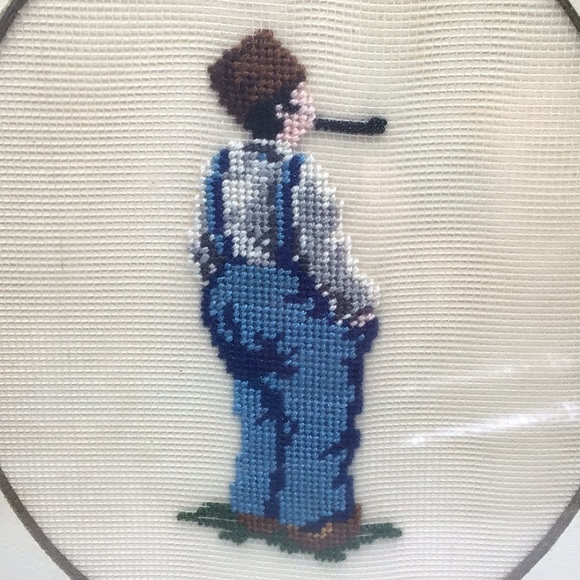 Pair Of Petit Point Dutch Lady And Gentleman Wall Decor - Picture 8 of 9